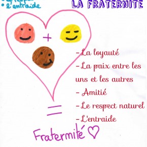 Réponse à la première question par les enfants de l'Association Maison de Sagesse, France